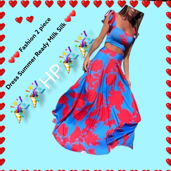 Chlo-Bell Dresses & Skirts - Host Pick Crop top and skirt set 2 Piece Fashion designer Milk Silk 💯